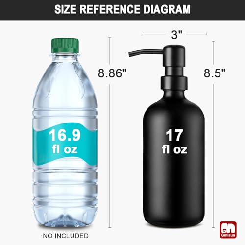 image for GM GMISUN GMISUN Black Soap Dispenser, 2 Pack Matte Black Hand Soap Di