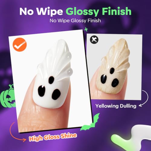 Image of modelones Glow in the Dark Gel Top Coat Clear No Wipe Glossy 15ML