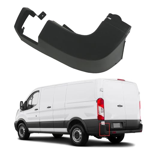 HAPSO Left Rear Bumper Side End Cap Cover Compatible with 2015-2019 Ford Transit T150 T250 T350,Textured Finish,Made of Plastic