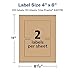 Avery Kraft Brown Rectangle Labels, Sure Feed Technology, 4