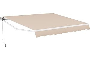 Tangkula 12 Ft Retractable Awning: Enhanced Outdoor Enjoyment