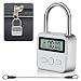 Produktbild Aoreun Digitale Zeitschloss, Wiederaufladbares USB Sicherheits Vorhängeschloss mit Seil, Time Lock Intelligentes mit LCD-Display, Metall-Timer-Schloss für Verhindere Schlechte Gewohnheiten - Silber