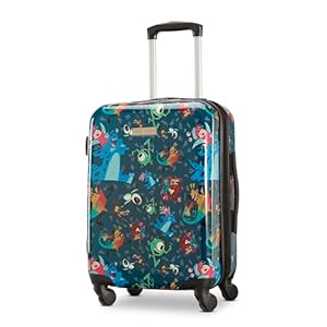 American Tourister Unisex Kid’s Disney Hardside Luggage with Spinner Wheels, Multicolor, Carry-On 20-Inch
