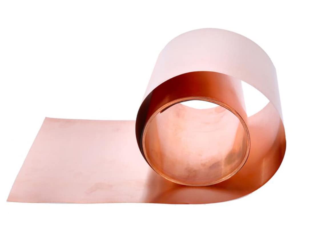 PATIKIL Koperfolie rol 0,5 mm x 10 mm x 2000 mm, 99,9% zuivere koperen band voor doe-het-zelfprojecten, sieraden, handwerk, elektrische reparatie
