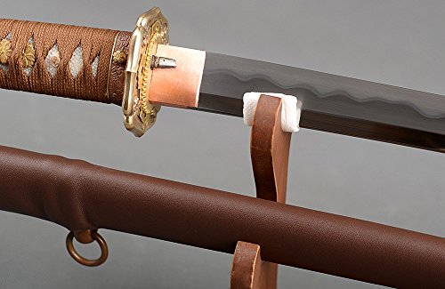 Shijian Handmade Japanese Traditional Type 98 Gunto Military Sword Folded Steel Clay Tempered With Leather Sheath #TOP4