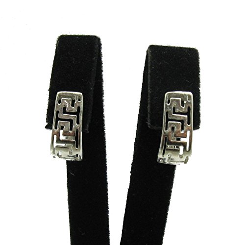 Boucles d'oreille en argent massif 925 méandres E000707