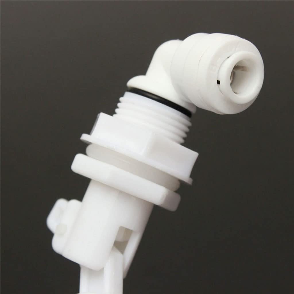 Válvula flotante de bola flotante de 3/8 pulgadas, mini válvulas flotantes de plástico ajustable, válvula de flotación automática, válvula de control de nivel de agua, tanque de agua, torre