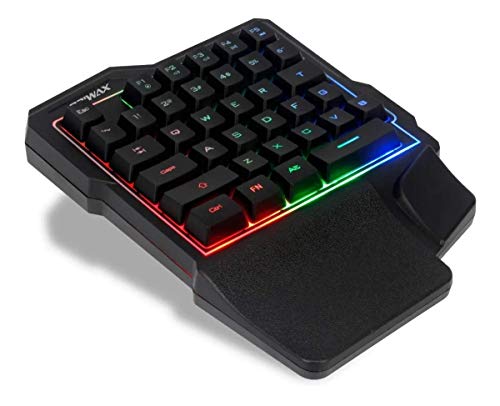 Kit Gamer Mouse 7 Botões E Teclado Semi Mecânico Uma Mão Hand Single Led Rgb Pc Celular