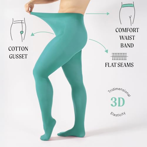 Image of CALZITALY Opaque Colour Tights - 80 DEN Thick Tights, Microfiber Pantyhose, S - 4XL Available in Plus size - Italian Hosiery