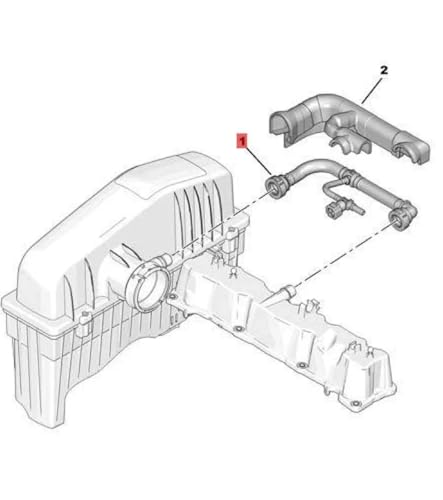 Tubo de ventilación del cárter PCV 1192WZ para Peugeot 207 1.4 16V 2006-2012 5