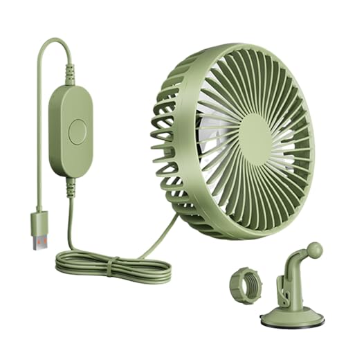 Ventilador De Refrigeración Para Coche - Ventilador Portátil 3 Velocidades Para Vehículo | Soplador Silencioso y Potente con Flujo de Aire Ajustable para Camiones, Autocaravanas, Camping, Hogar y Vehí