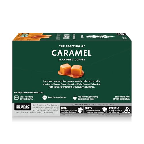 Starbucks K-Cup Coffee Pods, Flavored Hot or Iced Coffee, Caramel, 10 Keurig Pods - image 8