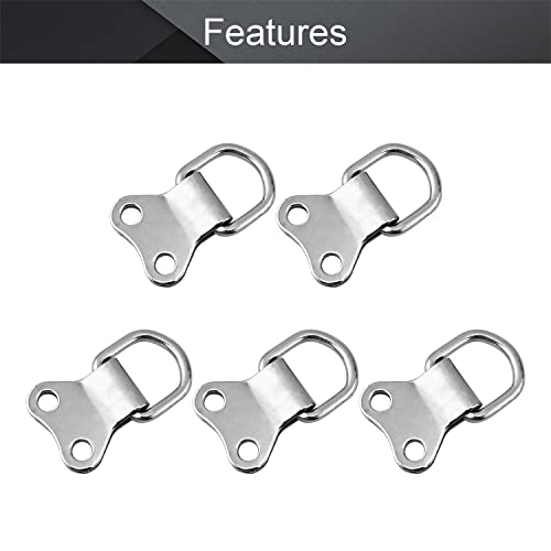 Image of MroMax 30PCS Ring Picture Frame Buckle 1.42 inch x 0.87 inch Silver Tone Assortment Kit for Home Decoration Picture Frames Photo Hanging Solutions