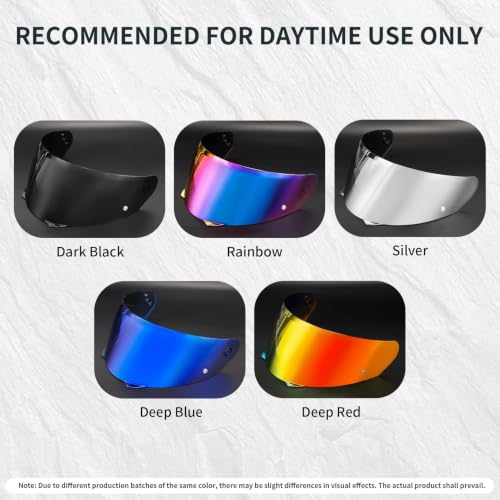 Image of PSLER Shatterproof Motorcycle Helmet Visor for i90 HJ-33,Deep Gold Red | Impact-Resistant ,UV400 Protection, Motorcycle Tinted Face Shield for i90 HJ-33,Visor Replacement