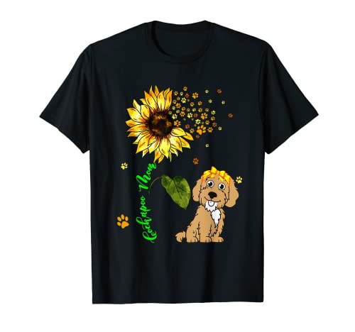 Cockapoo Mom Cute Sunflower Dog Paws, dueña y amante de la familia Camiseta