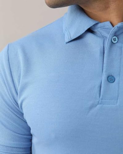 Image of INKKR Men's Polo Neck Half Sleeve Solid T-Shirts