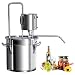 DIY Casa Destilador Moonshine Still Destilador Alcohol Enfriador Caldera Destilador Agua Acero Inoxidable Con Termómetro Kit Preparación Destilador Aceite Agua Para Licores Brandy Vino Whisky,20l