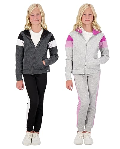 Hind Girls Jogger Sets 4 Piece Active Fleece Hoodies and Joggers Sweatpants for Girls Athletics2