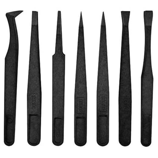 Marrywindix 7-Piece Precision Anti-Static Tweezers Set