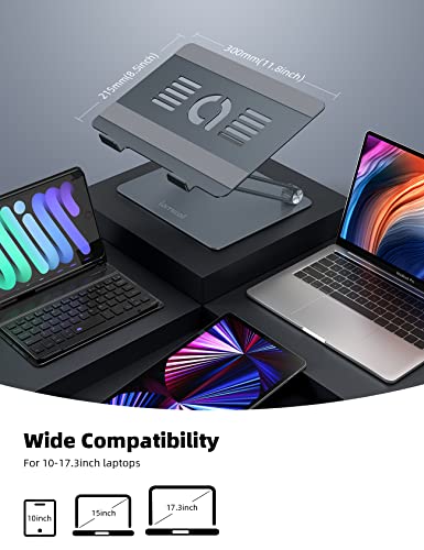 image for Lamicall Adjustable Laptop Stand, Portable Laptop Riser, Aluminum Lapt