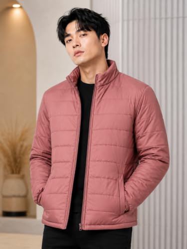 Image of TAGAS JACKET|mans Winter Puffer Jacket| Men's Solid Black Quilted Puffer Jackets | Lightweight Warm Winter Wear | Full Sleeve Front Zip Closure | Casual Outdoor Travel Jacket for Men