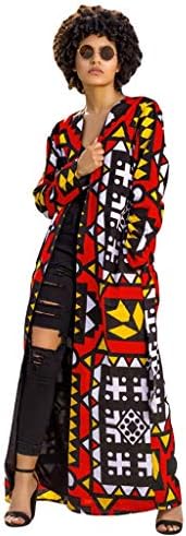 Women Floral Kimono Cardigan - Open Front Long Blouse Loose Tops Outwear with Belt