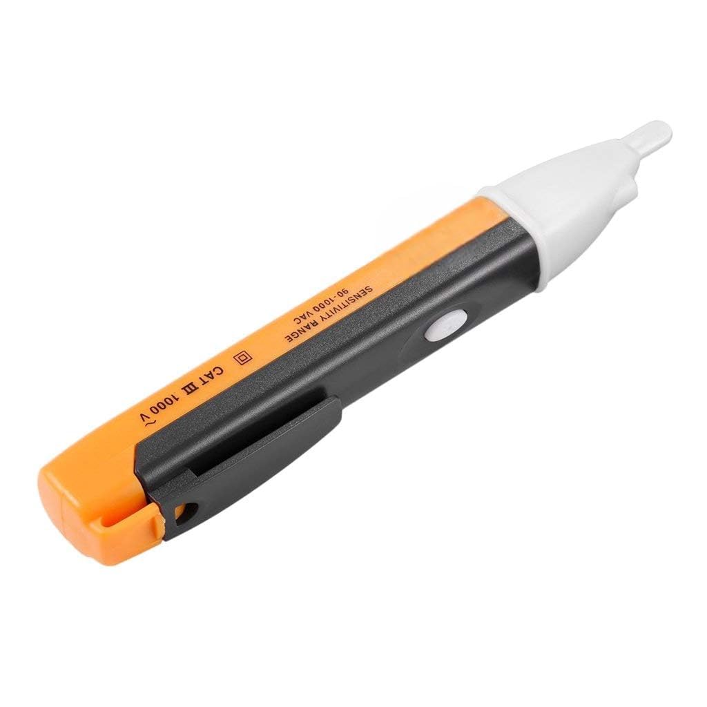 Sakrai Non-Contact Voltage Tester Pen 90~1000V AC – Electric Voltage Detector with LED Light and Alarm, Safe Power Sensor Tester for Home, Electricians & Professional Use – Yellow-image-4