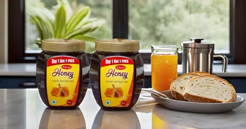 Image of Adsans Pure Honey || 100% Pure || No Added Sugar & Adulteration, 1kg Buy 1 Get 1 Free