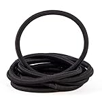 Amazon Basics Extra Long Extra Thick Elastics for Thick Hair, Black, Pack of 9 - Image 4