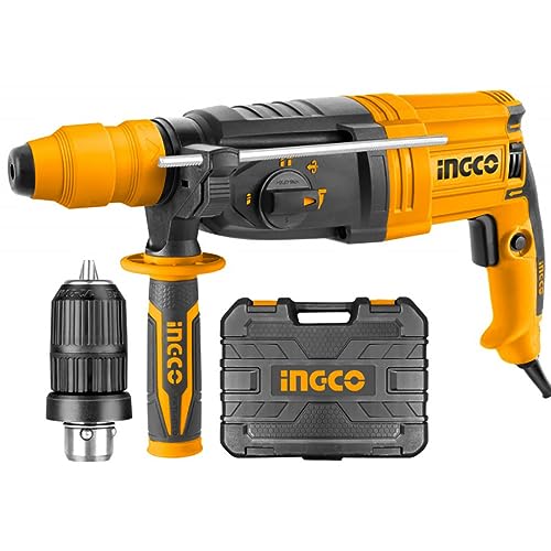 Energia d'impatto: 2,5J Ingco Rgh9528-2 Trapano Tassellatore 950 W Martello Demolitore Sds Plus Scalpellatore Professionale Doppio Mandrino In valigetta