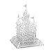 AMOYER 1pc 3D Crystal Rompecabezas Castillo Asamblea Puzzle De Cristal En Miniatura De Bricolaje Castillo con Luz Musical Niños Juguetes Educativos De Construcción