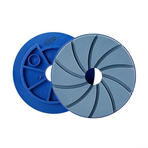 Honseadek Rueda de molienda de borde de bloqueo de caracol de 5 pulgadas, almohadilla de pulido de hormigón de granito de mármol, disco de resina de esmeril de 125 mm, segmento biselado de 10 mm, uso