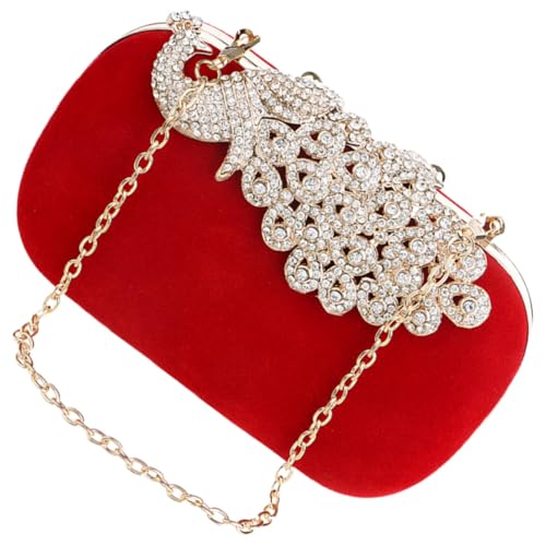 Clutch Femme Élégant TOYANDONA en Satin et Velours avec Chaîne