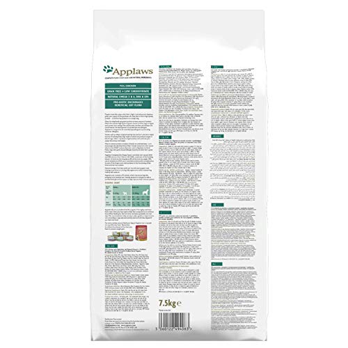 Applaws Natural, Complete and Grain Free Dry Dog Puppy Food, Chicken for Small/Medium Breed Puppies, 7.5 kg