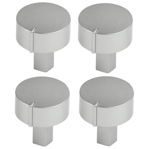 Diplomat ADP Series Oven Cooker Hob Control Switch Knobs (Silver, Pack of 4), 5 x 5 x 5 cm Cover