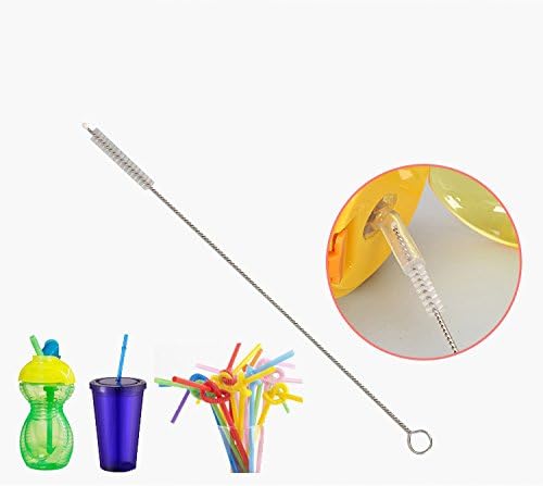 WAF Straw Brush, Washing Brushes Tool Nylon Skinny Pipe Tube Cleaner 173mm x5mm Set of 10 - Image 2