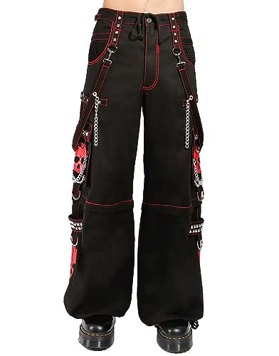 Gothic Pant | RED Super Skull Gothic Cyber Chain Goth Jeans Punk Rock Pants | Skull Gothic Pant | Gothic Pants2