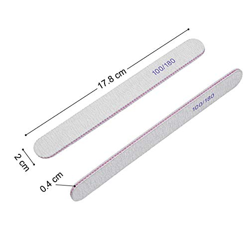 URAQT Nagelfeilen, 15 Stück Nagelfeile Set, Doppelseitige 100/180, Einweg Buffer Block Buffer Boards, Nagelfeilen… – Bild 4