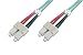 Digitus DK-2522-10/3 – Cavo In Fibra Ottica OM3 – 10 M – Da St A Sc – Duplex – 1/10/40/100 Gbit/S – Cavo Lan In Fibra Ottica Multimodale Mm – Tipo Di Fibra: 50/125 µ – Turchese (Aqua) - 3