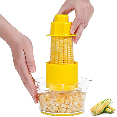 bingxqiso Corn Garlic Peeler, Multifunctional 4-in-1 Corn Peeler, Corn Sheller, Corn Thresher, Corn Kernel Remover Ginger Grater, Corn on the Cob Remover Kitchen Practical Tool