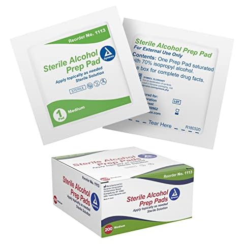 Dynarex Alcohol Prep Pad Sterile, Medium Cover