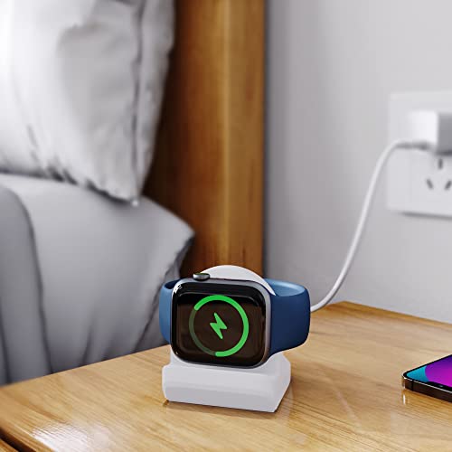 Awinner Kompakter Ständer für Apple Watch, kompatibel mit Nachttischmodus, Ständer mit integriertem Kabelmanagement-Schlitz (38 mm und 42 mm kompatibel)