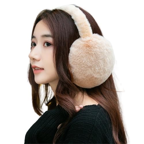 Grey Winter Foldable Ear Muffs Ear Warmers Warm Earmuffs Soft Extra Fur Cold Protection Earband Ear Protection Cuddly Winter Accessories Female & Male for Outdoor Running Cycling Bike