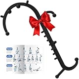Back and Neck Massager for Pain Relief Deep Tissue, Upgraded Full Body Trigger Point Cane Massage Tools, Massage Stick Pressure Point Hook, Muscle Knot Remover Tool (Black)
