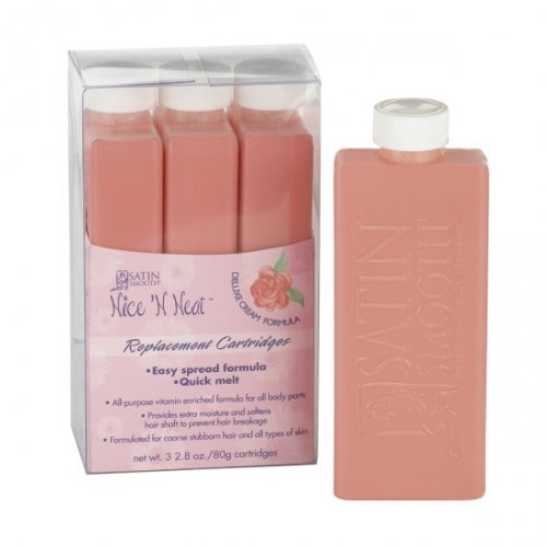 Satin Smooth NICE 'N NEAT Deluxe Cream Wax Large Replacment Cartridges.