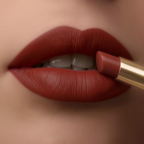Image of TEEN TEEN LUXE Matte Lipstick | Long Lasting | Ultra Smooth | Velvet Finish Rich Pigmented Lip Shade | Lightweight & Travel Friendly Lip Color Stick | Caramel-Cookie, 1gm