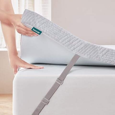 Bonnvia Double Bed Memory Foam Topper Cover