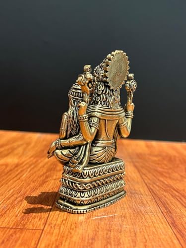 Estatua Narasimha de latón premium 10 cm miniatura 6