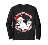 Photo Gallery divertente, retrò, natale vintage, babbo natale, 3 hos in una fila maglia a manica Photo Gallery divertente, retrò, natale vintage, babbo natale, 3 hos in una fila maglia a manica
