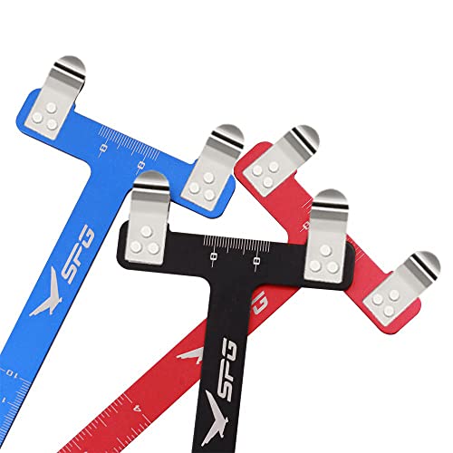 Sopoger Archery Bow Square T Shape Bow Square Ruler Bowstring Measurement Tool Bow Turning Kit For Recurve Bow And Compound Bow Accessories (Black) #TOP6